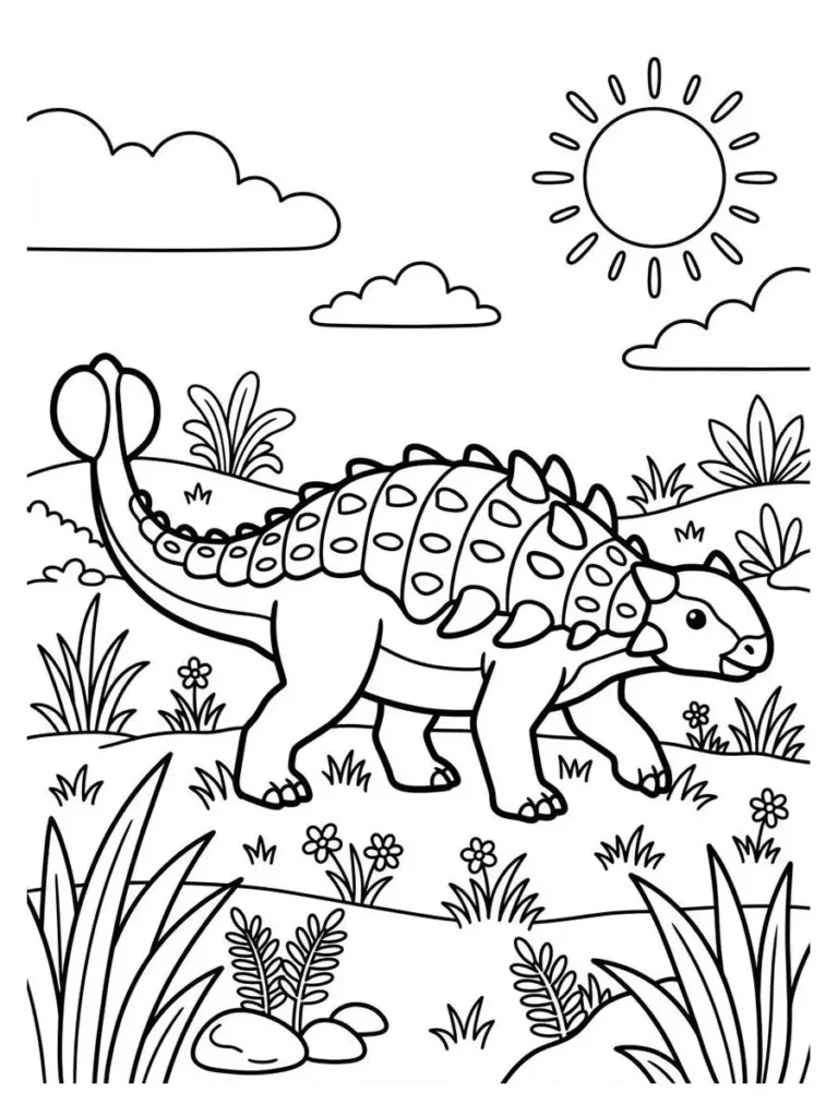 ankylosaurus coloring sheet_29
