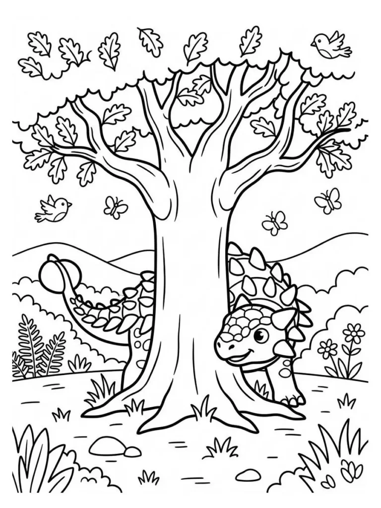 ankylosaurus coloring sheet_3