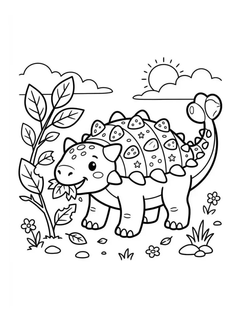 ankylosaurus coloring sheet_30