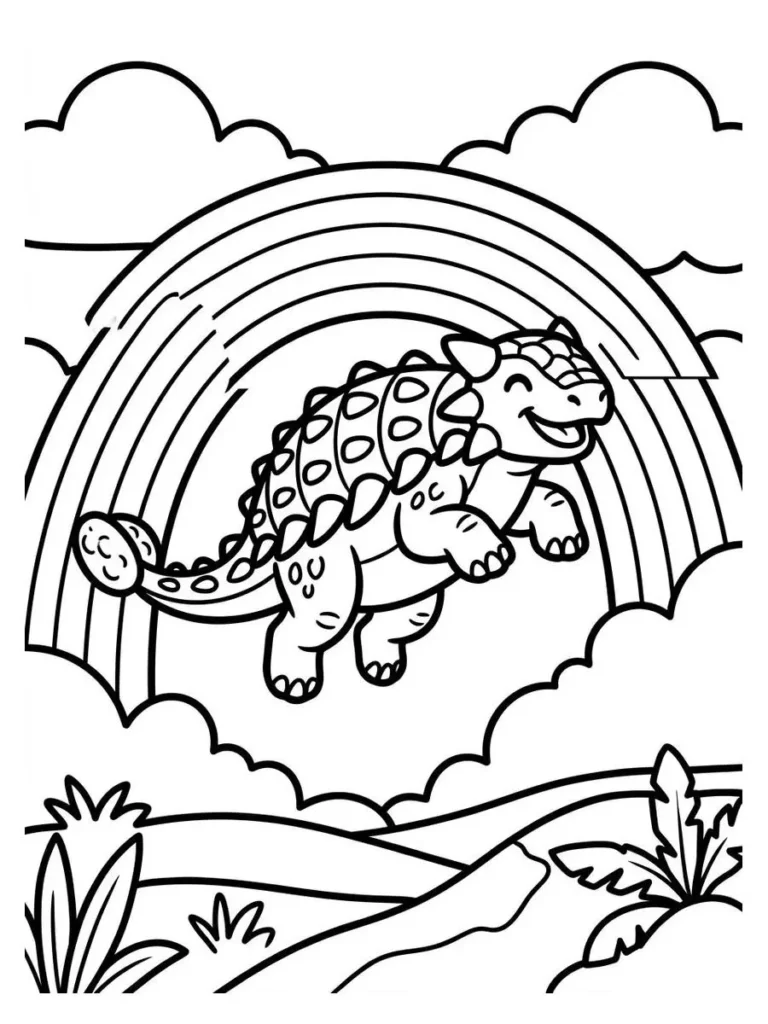 ankylosaurus coloring sheet_5