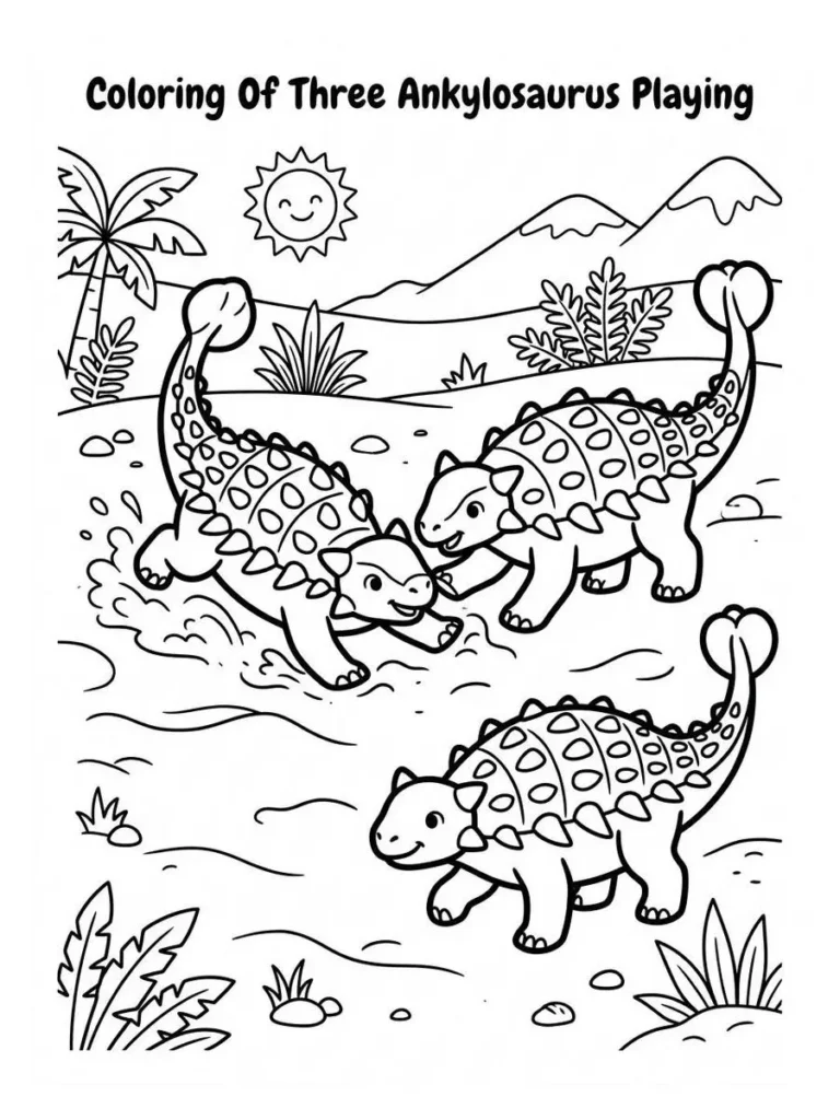 ankylosaurus coloring sheet_6
