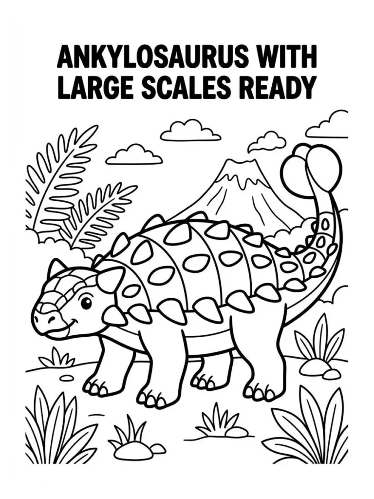 ankylosaurus coloring sheet_7
