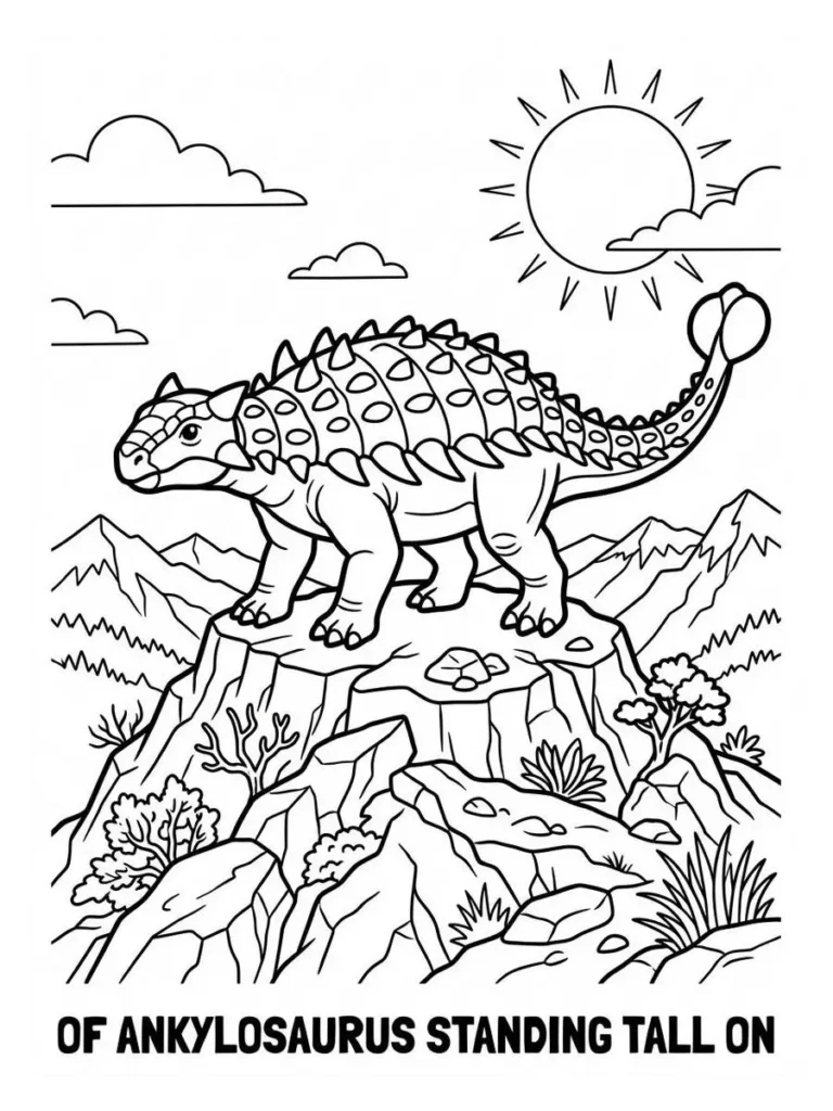 ankylosaurus coloring sheet_9