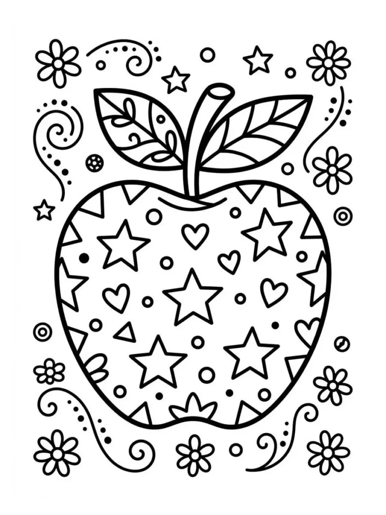 apple coloring pages_24