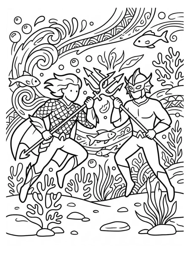 aquaman coloring page_21