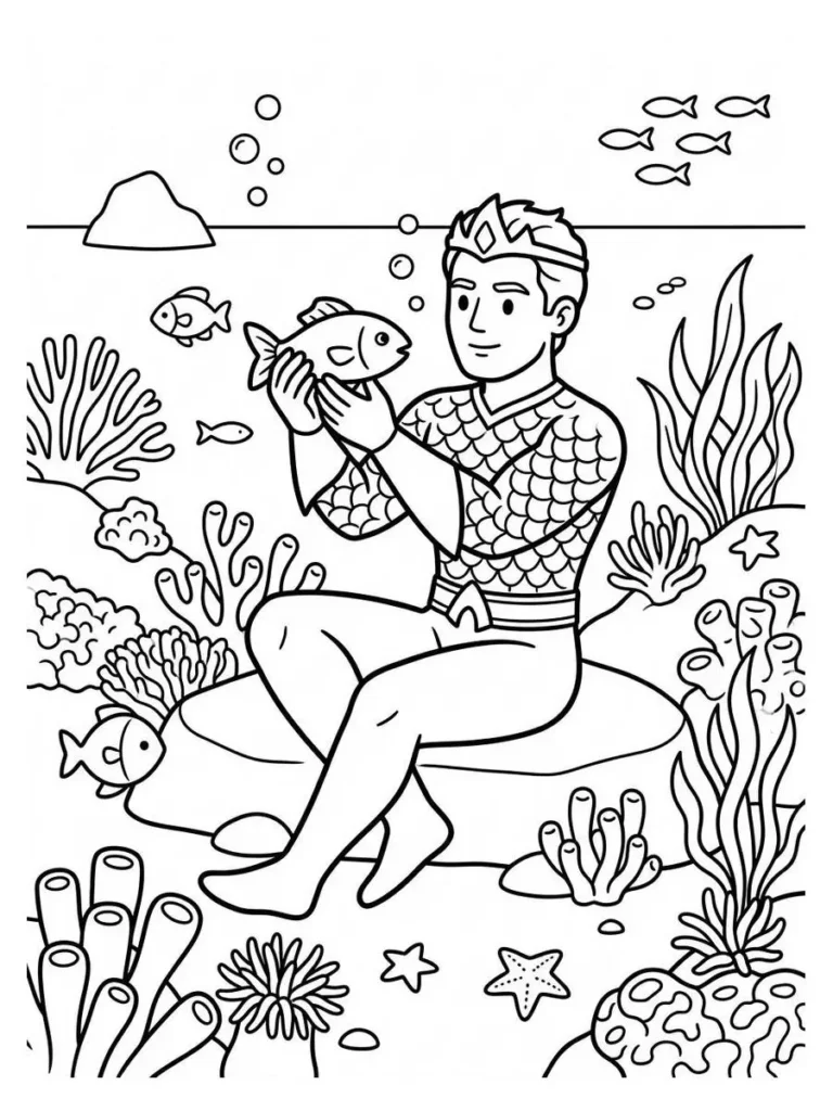 aquaman coloring page_25