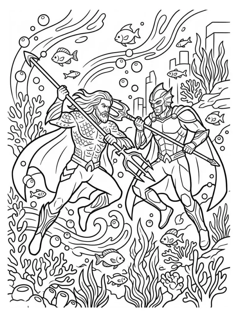 aquaman coloring page_8