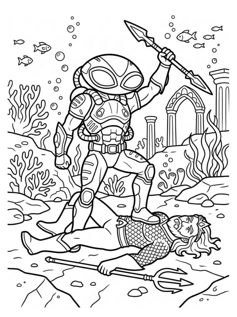 aquaman coloring page_9