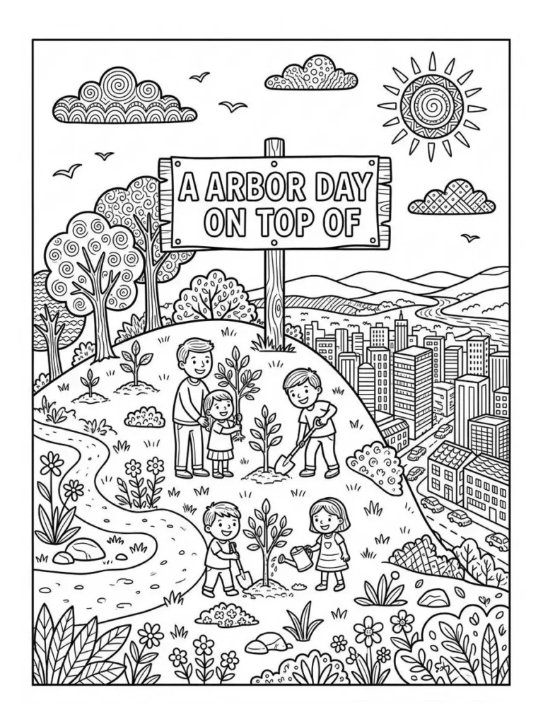 arbor day coloring page_1