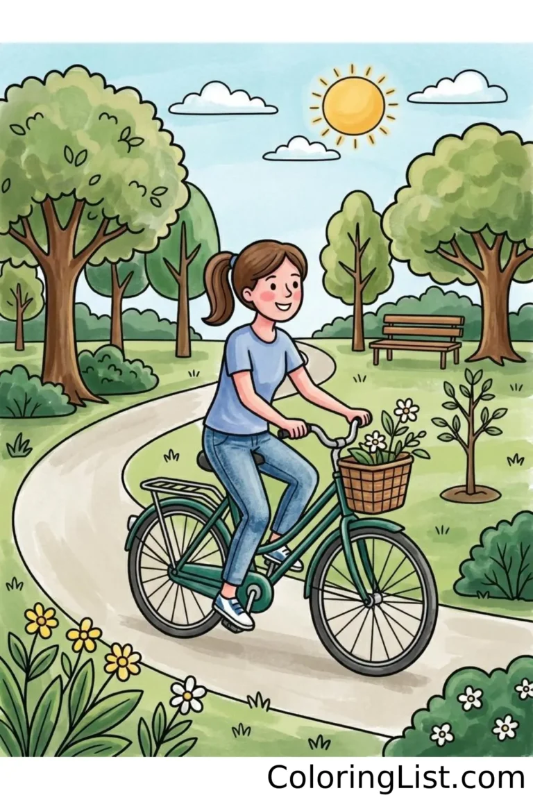 arbor day coloring page featured image