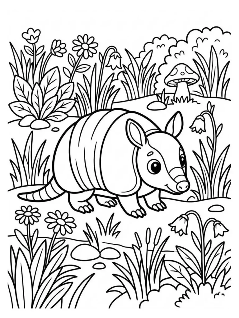 armadillo coloring pages_11