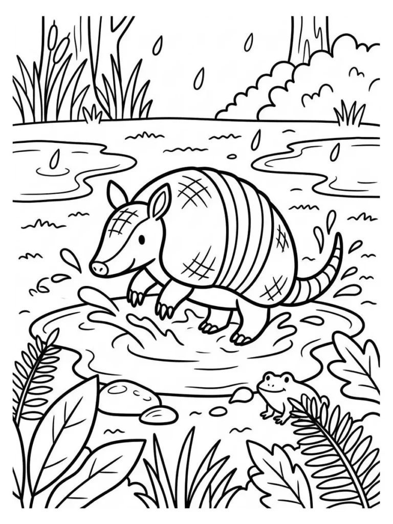 armadillo coloring pages_12