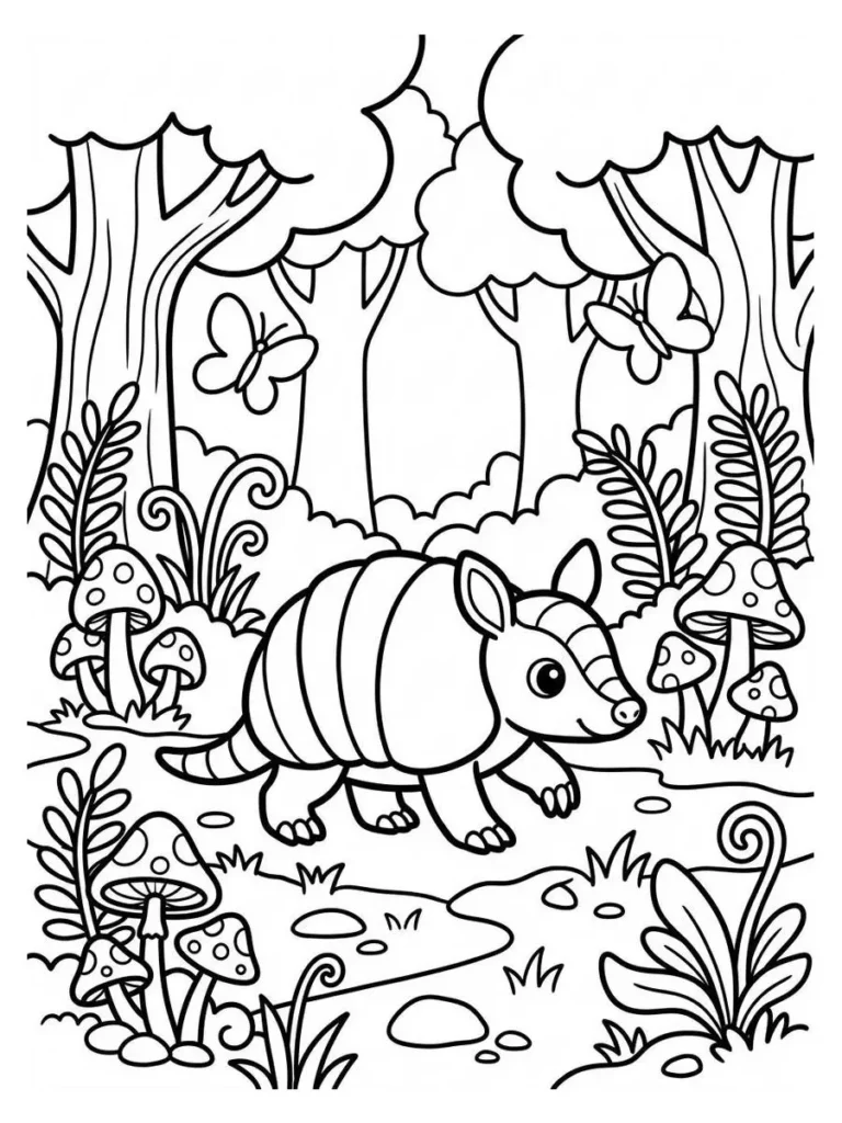 armadillo coloring pages_14