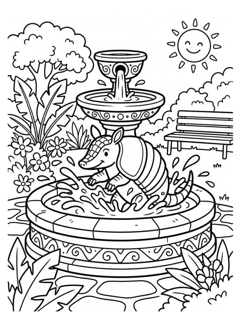 armadillo coloring pages_15