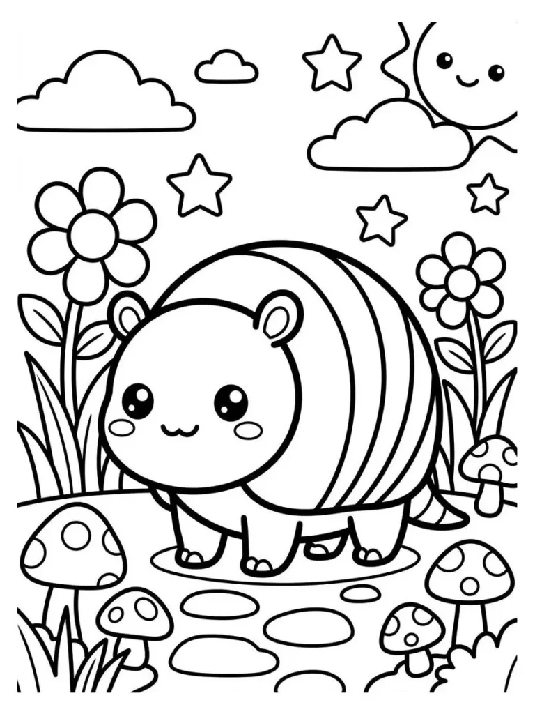 armadillo coloring pages_16