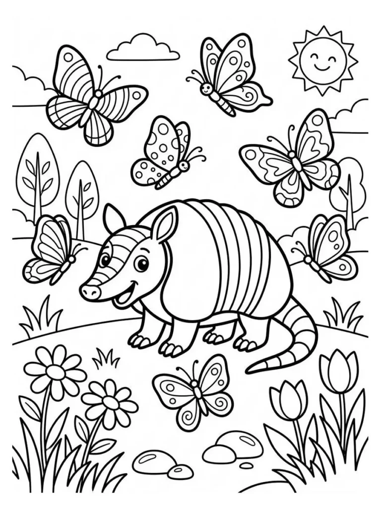 armadillo coloring pages_17
