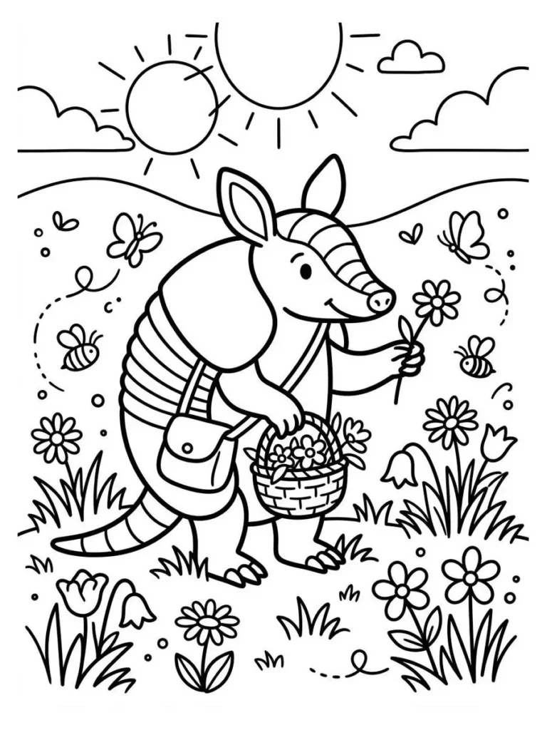 armadillo coloring pages_19