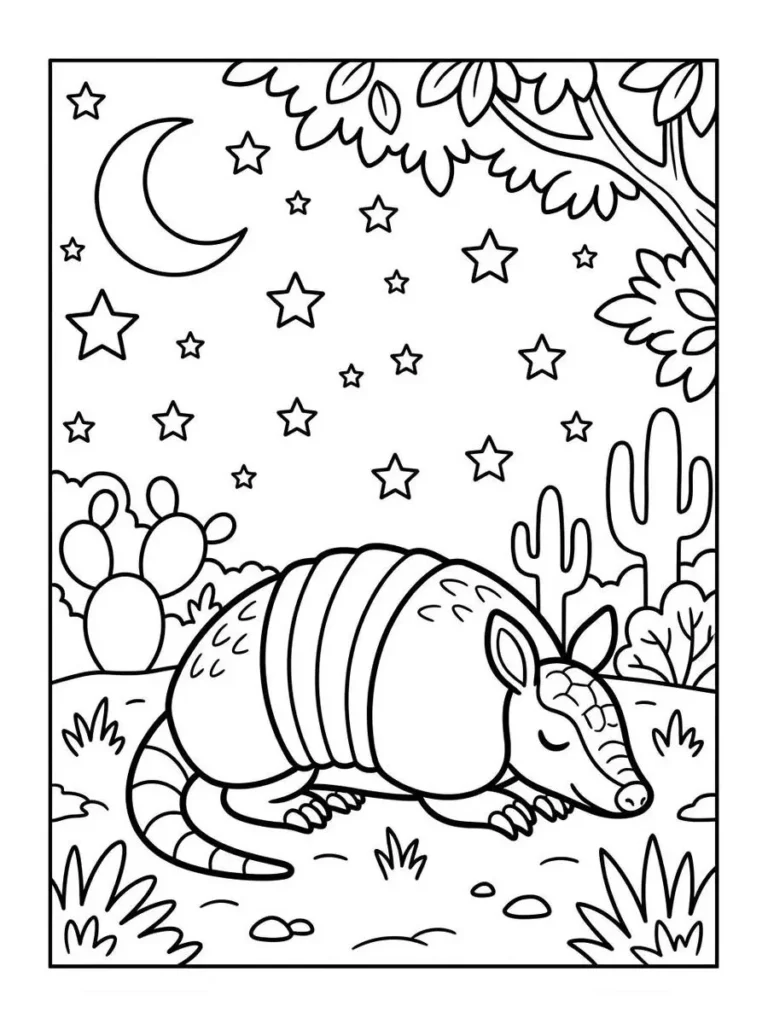 armadillo coloring pages_2