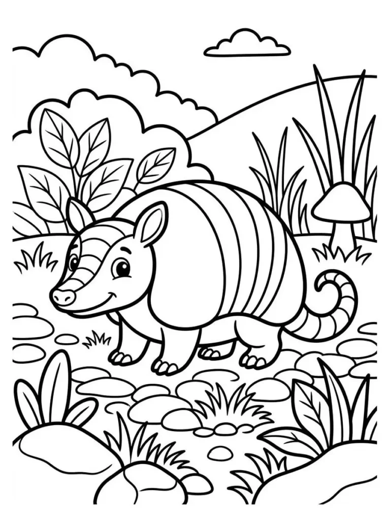 armadillo coloring pages_20