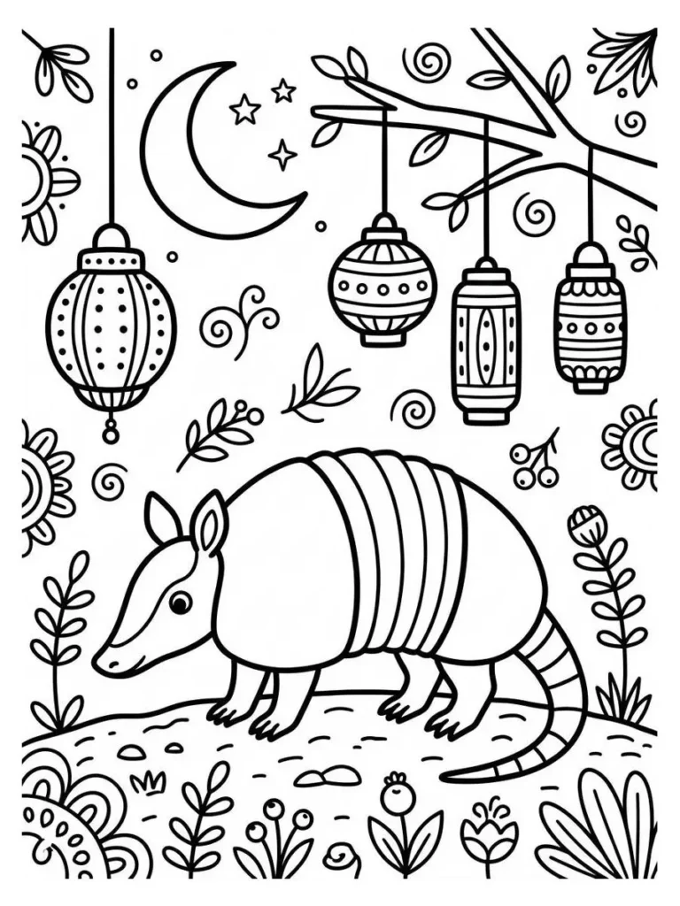 armadillo coloring pages_21