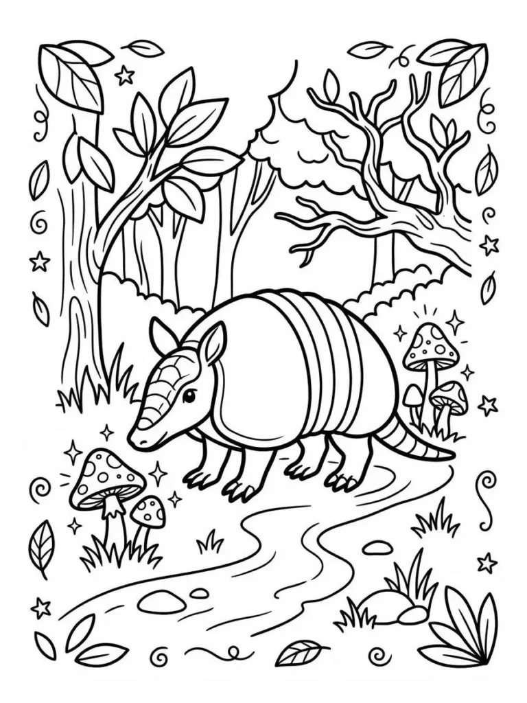 armadillo coloring pages_22