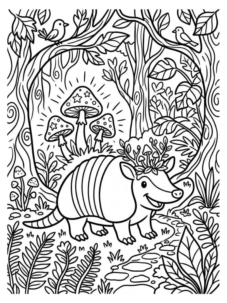 armadillo coloring pages_23