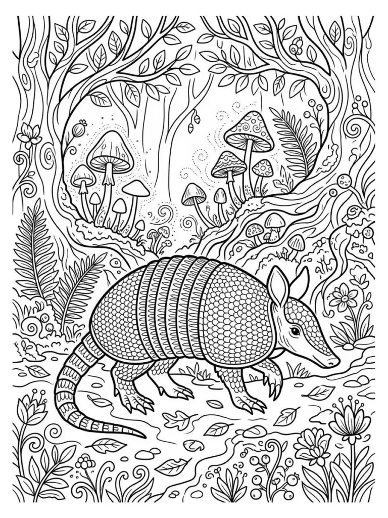 armadillo coloring pages_3