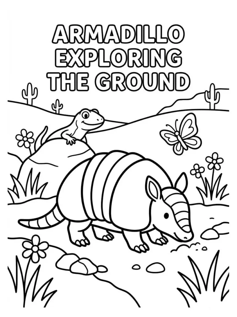 armadillo coloring pages_4