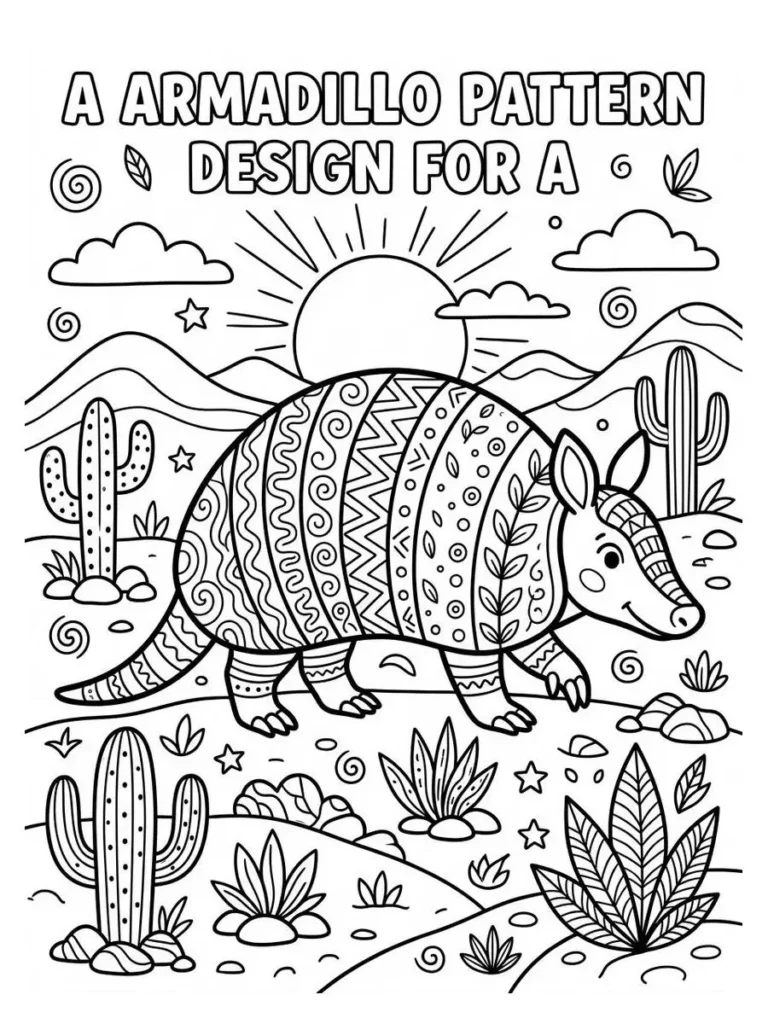 armadillo coloring pages_5