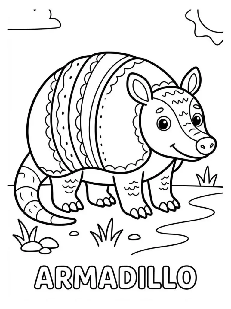 armadillo coloring pages_6