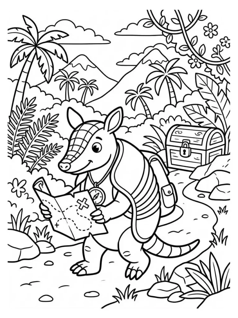 armadillo coloring pages_7