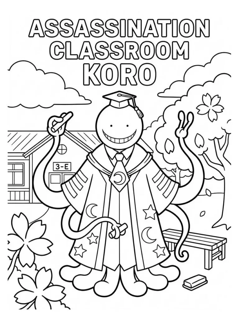 assassination classroom coloring page_1