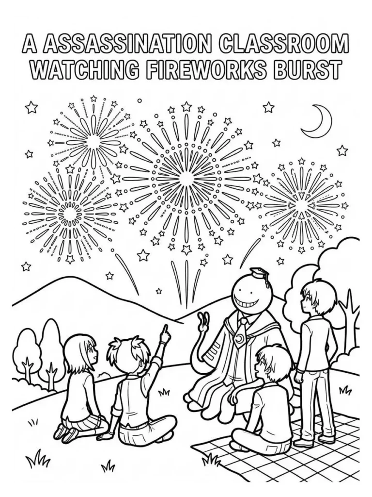 assassination classroom coloring page_12