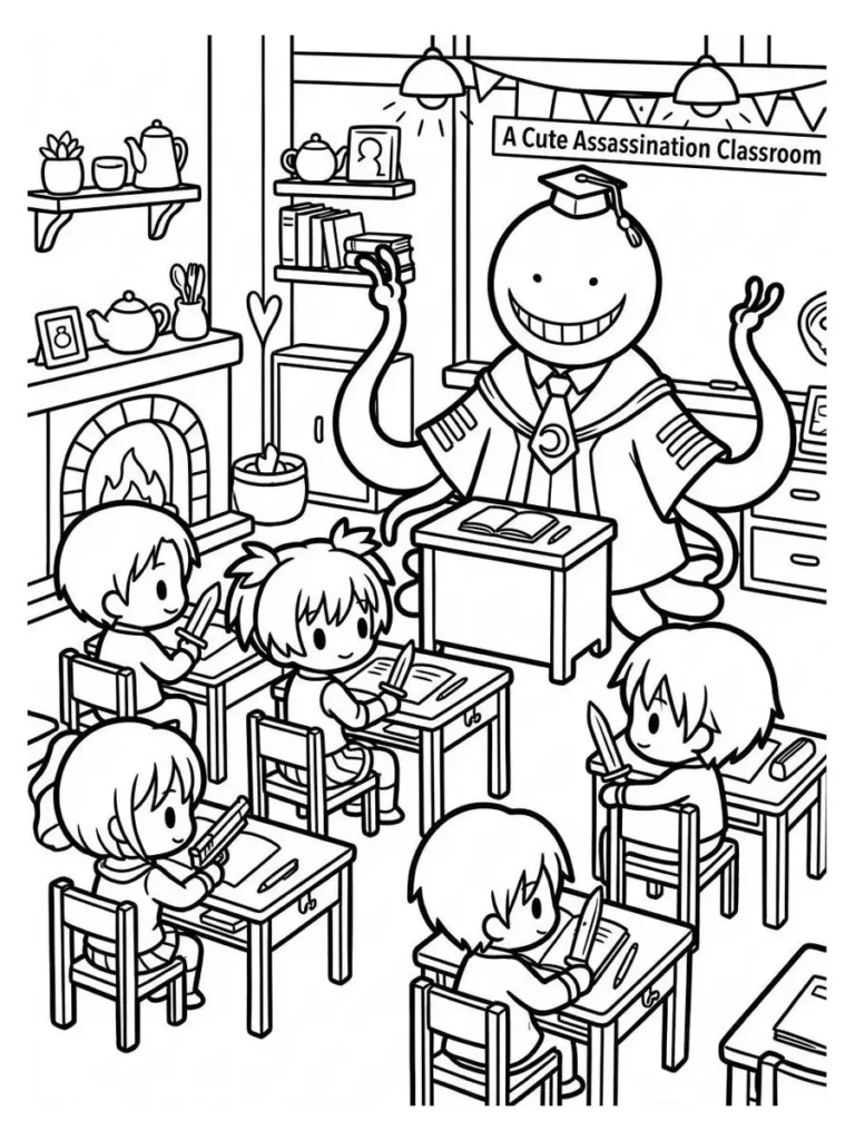 assassination classroom coloring page_13