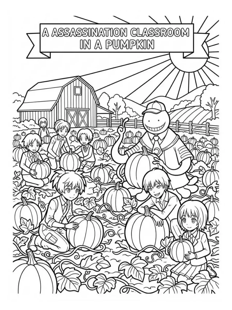 assassination classroom coloring page_15