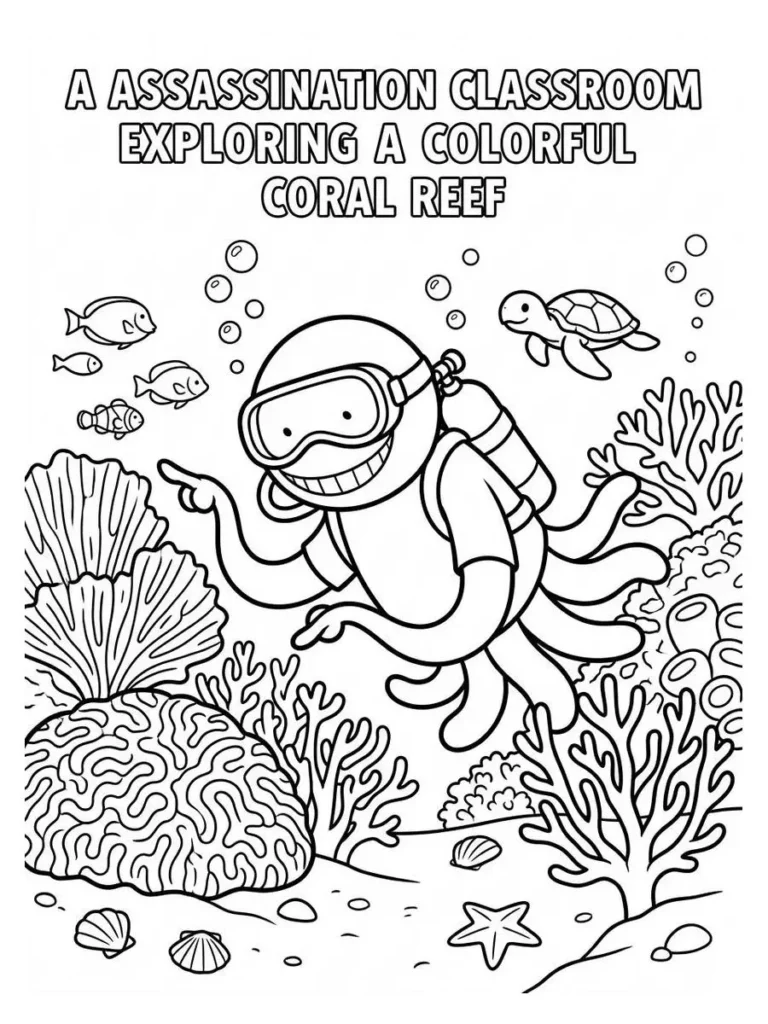 assassination classroom coloring page_16