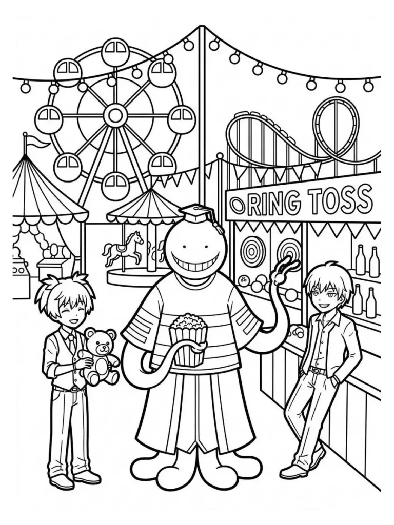 assassination classroom coloring page_17
