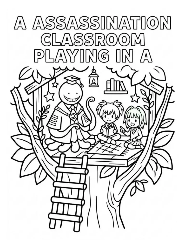 assassination classroom coloring page_18