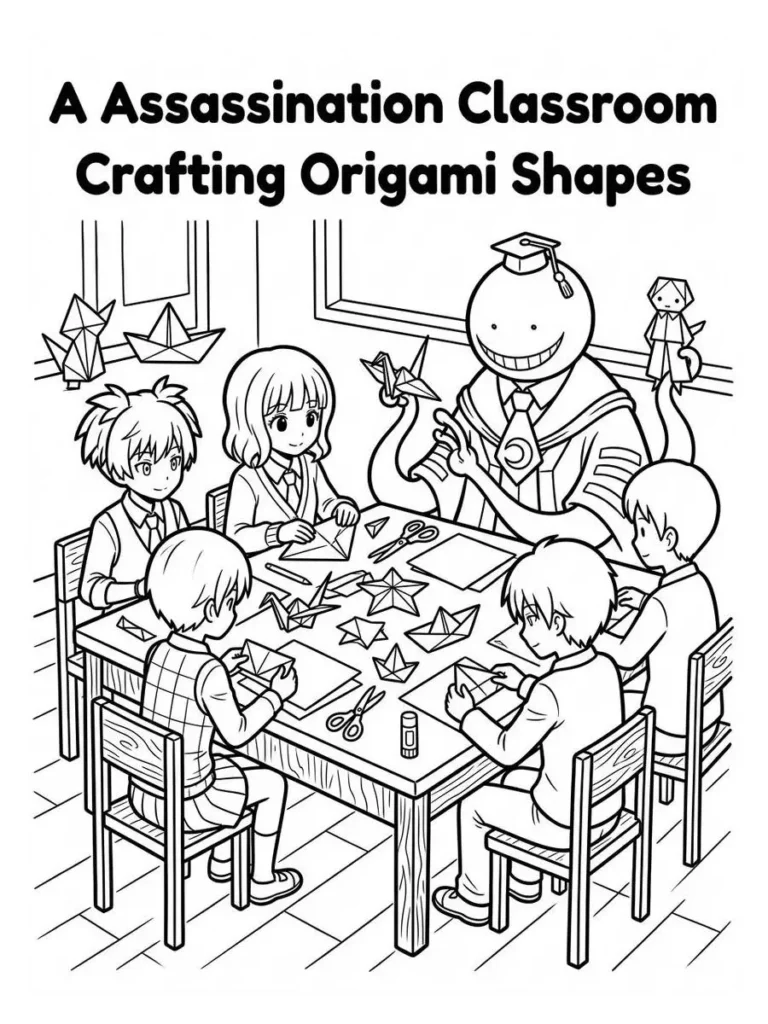 assassination classroom coloring page_21
