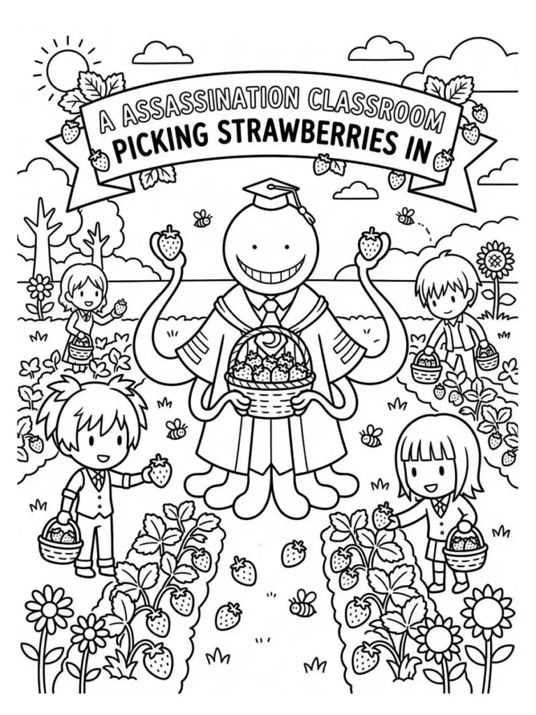 assassination classroom coloring page_7