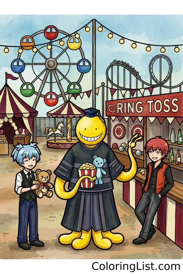 assassination classroom coloring page featured image