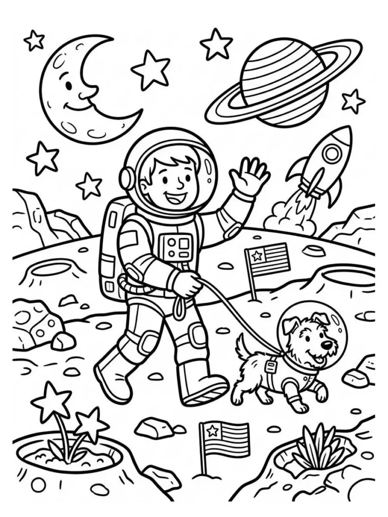astronaut coloring page_7