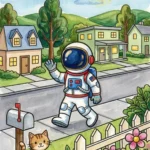 astronaut coloring page featured image