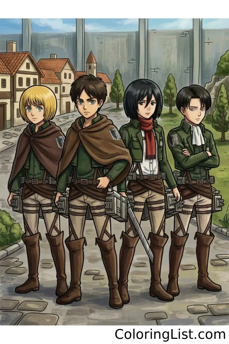 attack on titan coloring pages featured image