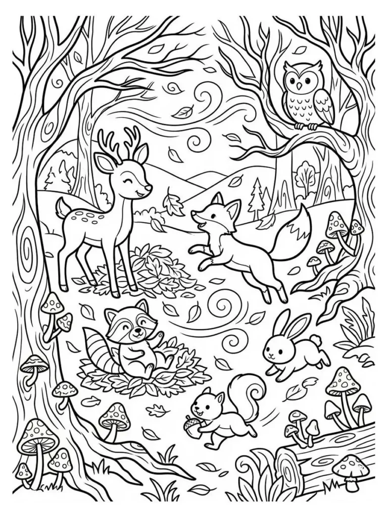 autumn coloring page_5