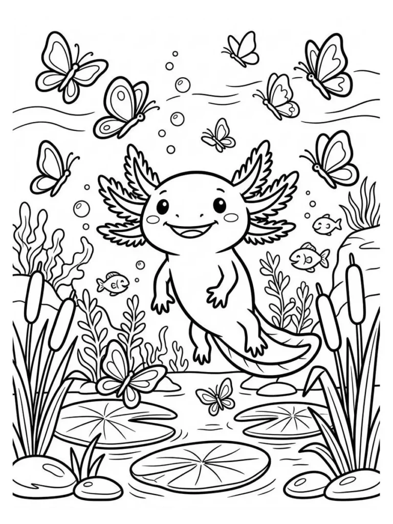 axolotl coloring pages_15