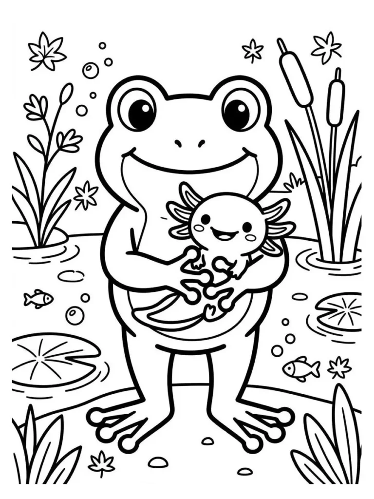 axolotl coloring pages_17