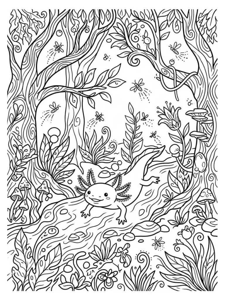 axolotl coloring pages_2