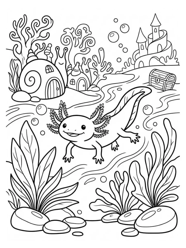 axolotl coloring pages_4