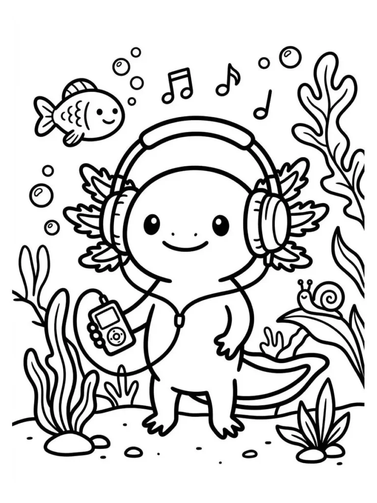 axolotl coloring pages_9